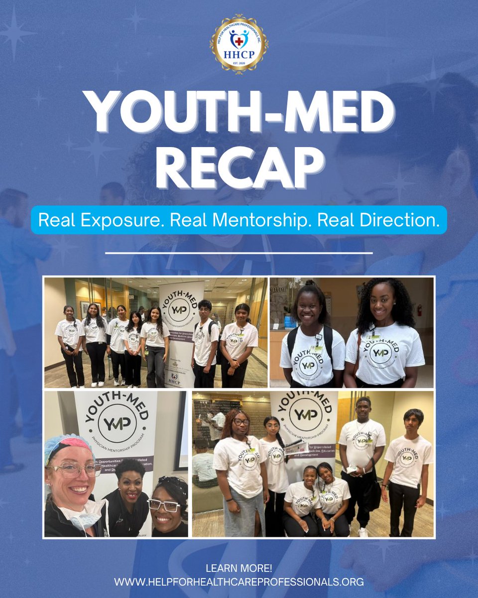 hhcpinc2's tweet photo. YOUTH-MED in action. 💙

Real exposure. Real mentorship. Real direction.

Students step beyond the classroom and begin to see their future in healthcare with clarity.

Learn more
https://t.co/8qGDxSV7I9 

#YouthMed  #FutureHealthcareLeaders  #HealthcareCareers #HHCPImpact https://t.co/5Z9HqjuwR6