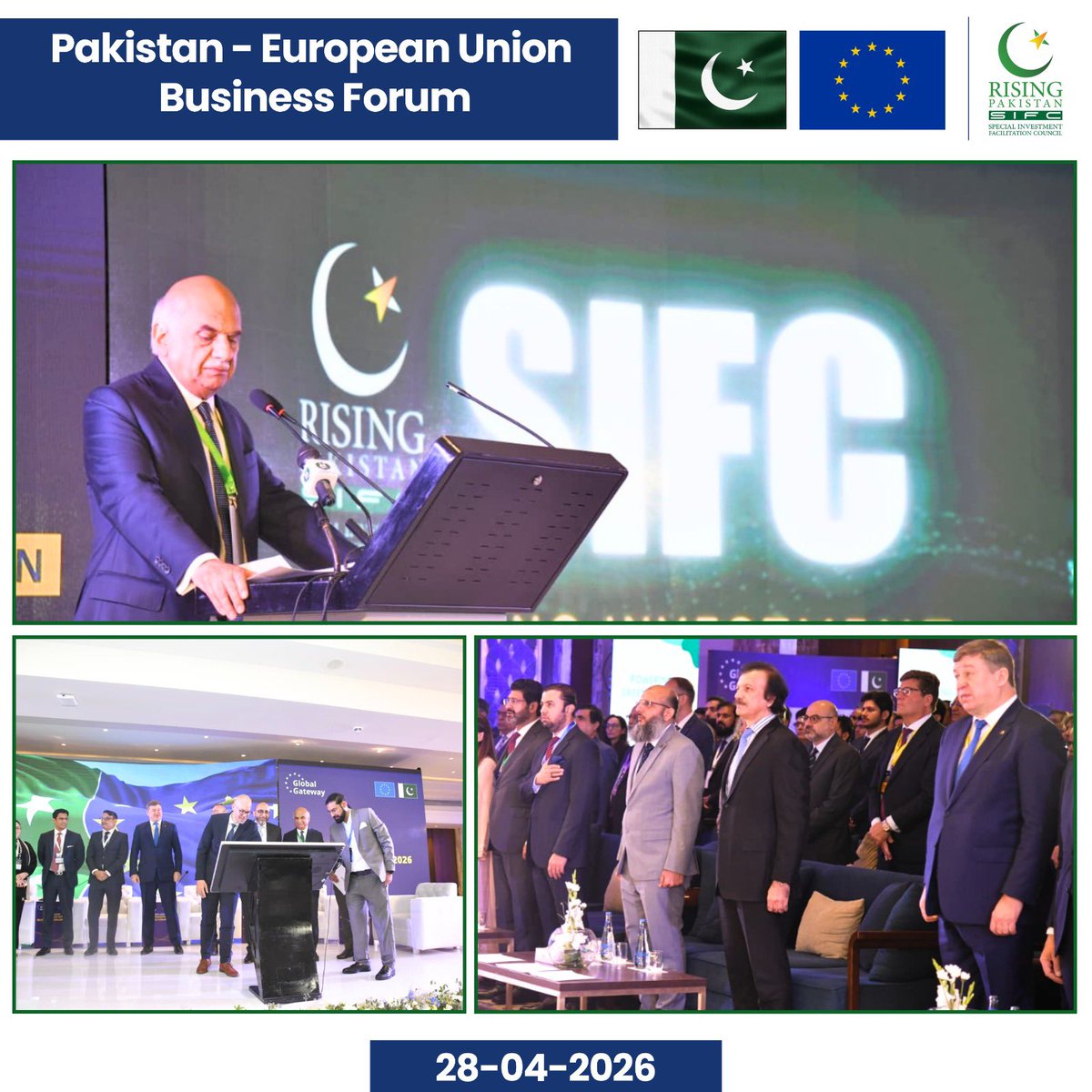 sifcpakistan's tweet image. Pakistan–EU Business Forum 🇵🇰🤝🇪🇺 in #Islamabad today delivered a focused push towards enhancing trade, investment &amp;amp; long-term economic collaboration.

🔹 Meaningful dialogue on market access, investment climate &amp;amp; joint ventures
🔹 Strong business-to-business engagement unlocking