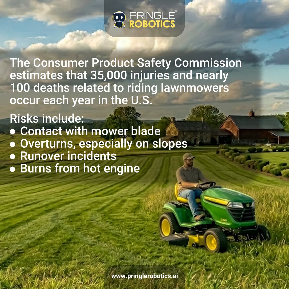 PringleRobotics's tweet photo. On #WorldDayforHealthandSafetyatWork, we're looking at the benefits of new commercial-grade robotic lawn mowers not just better for the environment, but safer for people too.

#PringleRobotics #lawnmower #robolawnmower https://t.co/SjnHgZmEm5