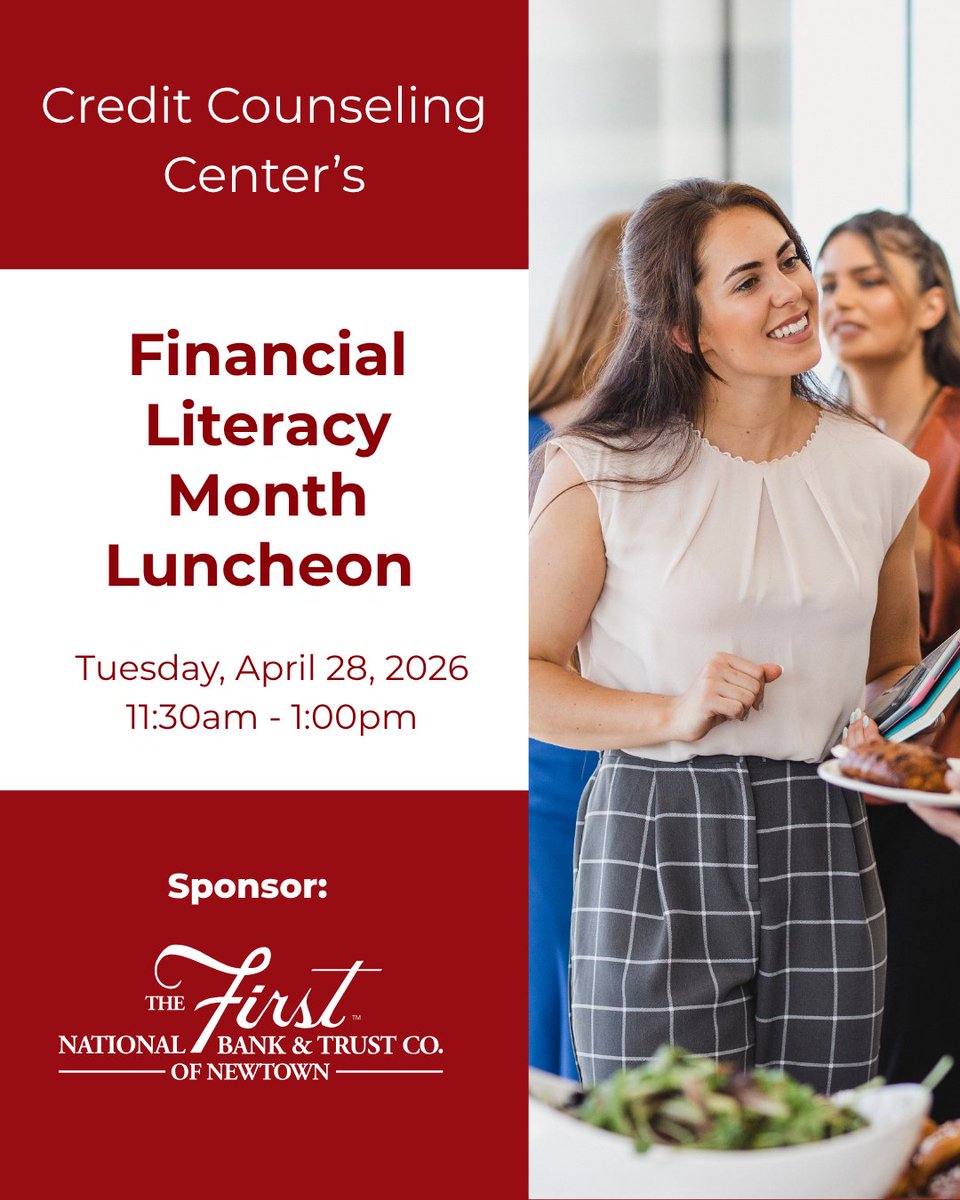 FNBNewtown's tweet image. 💡 The First is proud to sponsor the Financial Literacy Month Luncheon hosted by the Credit Counseling Center—supporting education that empowers our community.

Learn more: shorturl.at/3rQ25 

#FinancialLiteracyMonth #CommunitySupport #TheFirst #BucksCounty #BucksCountyPA