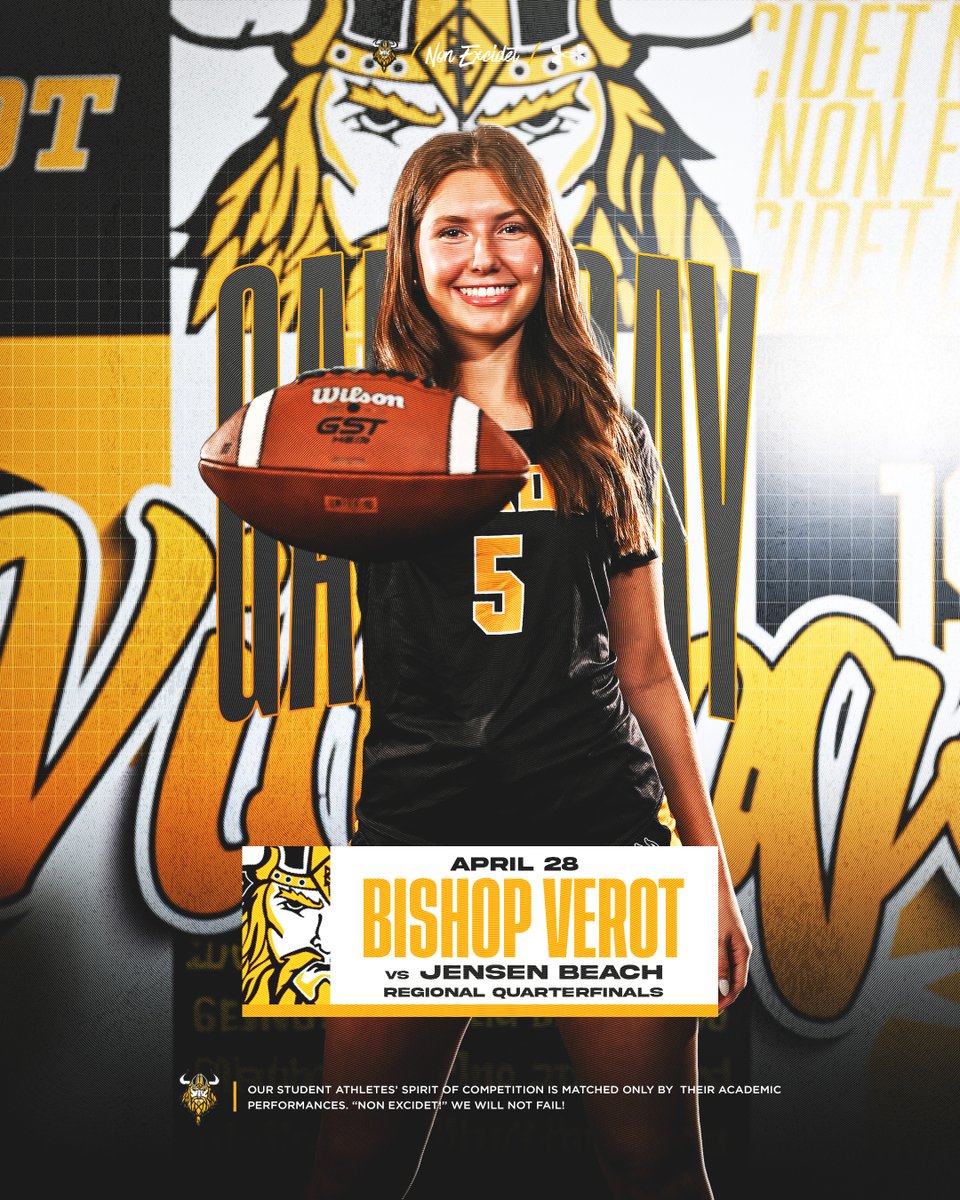 verotathletics's tweet photo. FLAG FOOTBALL - REGIONAL QUARTERFINALS
The Vikings will HOST Jensen Beach in the first round of Regionals!
Game will be played at Ft. Myers HS
6:00pm - Edison Stadium!
THANK YOU TO FMHS
#SunriseDrive #NonExcidet #EdisonStadium
@BishopVerotFB https://t.co/vc6zsVEMP3