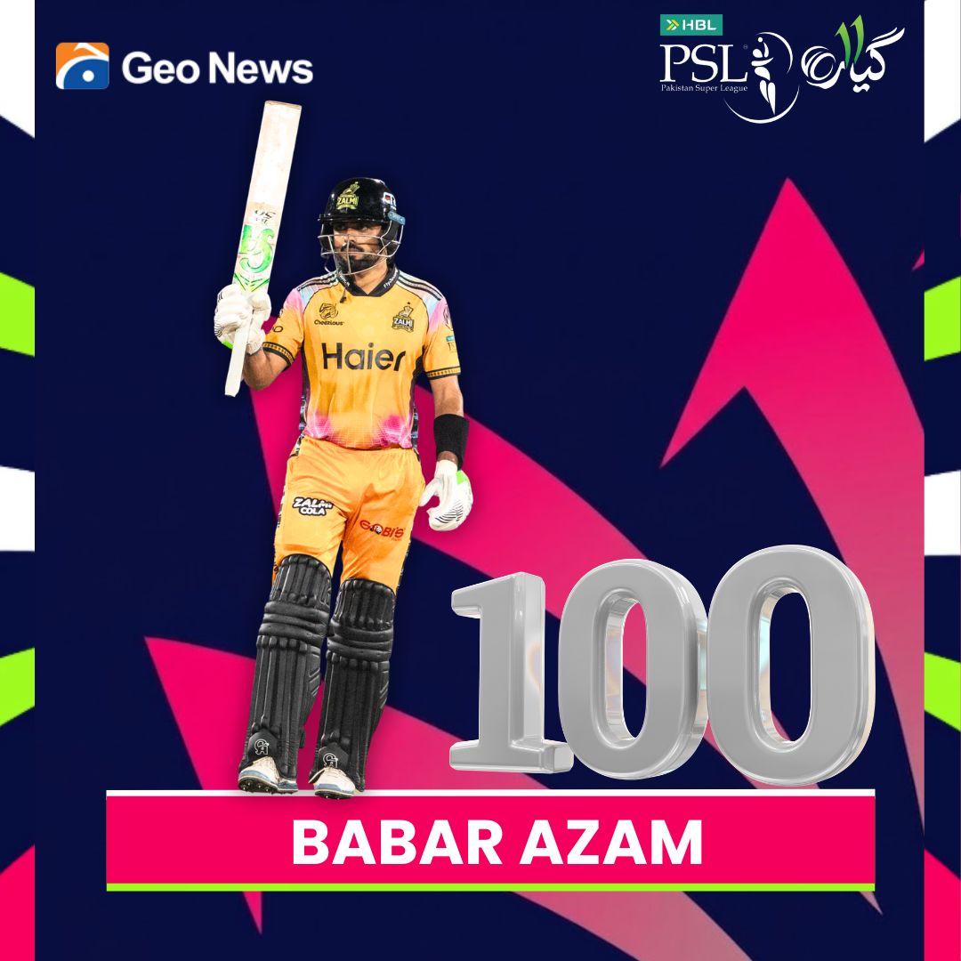 geonews_sport's tweet image. Zalmi skipper Babar Azam leads from front with 57-ball century in PSL 11 Qualifier against United

Read more: geo.tv/latest/661978

#GeoNews