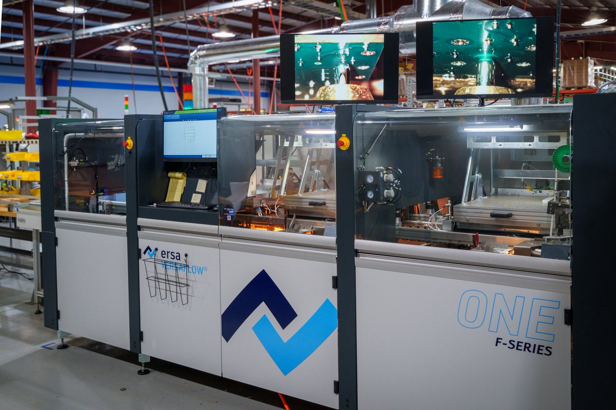 Magna_Power's tweet photo. Magna-Power has fully transitioned from wave to selective soldering with a 2nd Kurtz Ersa VERSAFLOW ONE F-Series at our Flemington, NJ factory. 

Tighter process control. Design freedom for denser, 2-sided boards. Better joints, better reliability. 🇺🇸
#PowerElectronics #MadeInUSA https://t.co/fJqbDOBmxh