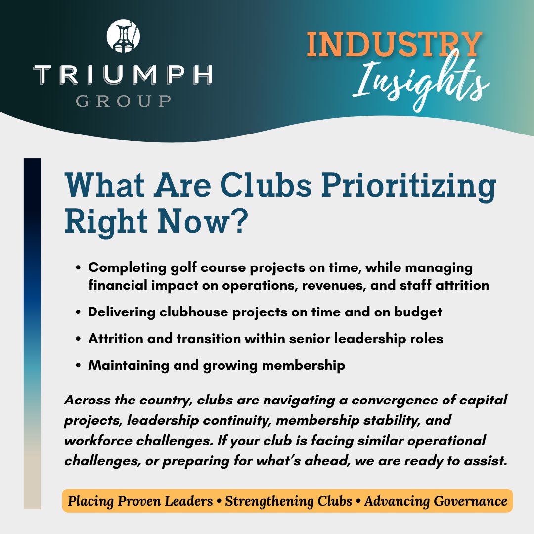 GroupTriumph's tweet photo. Highlights from our latest poll. What are your club's current challenges and priorities, and how can Triumph Group help you meet them? https://t.co/KDGXI48yFN