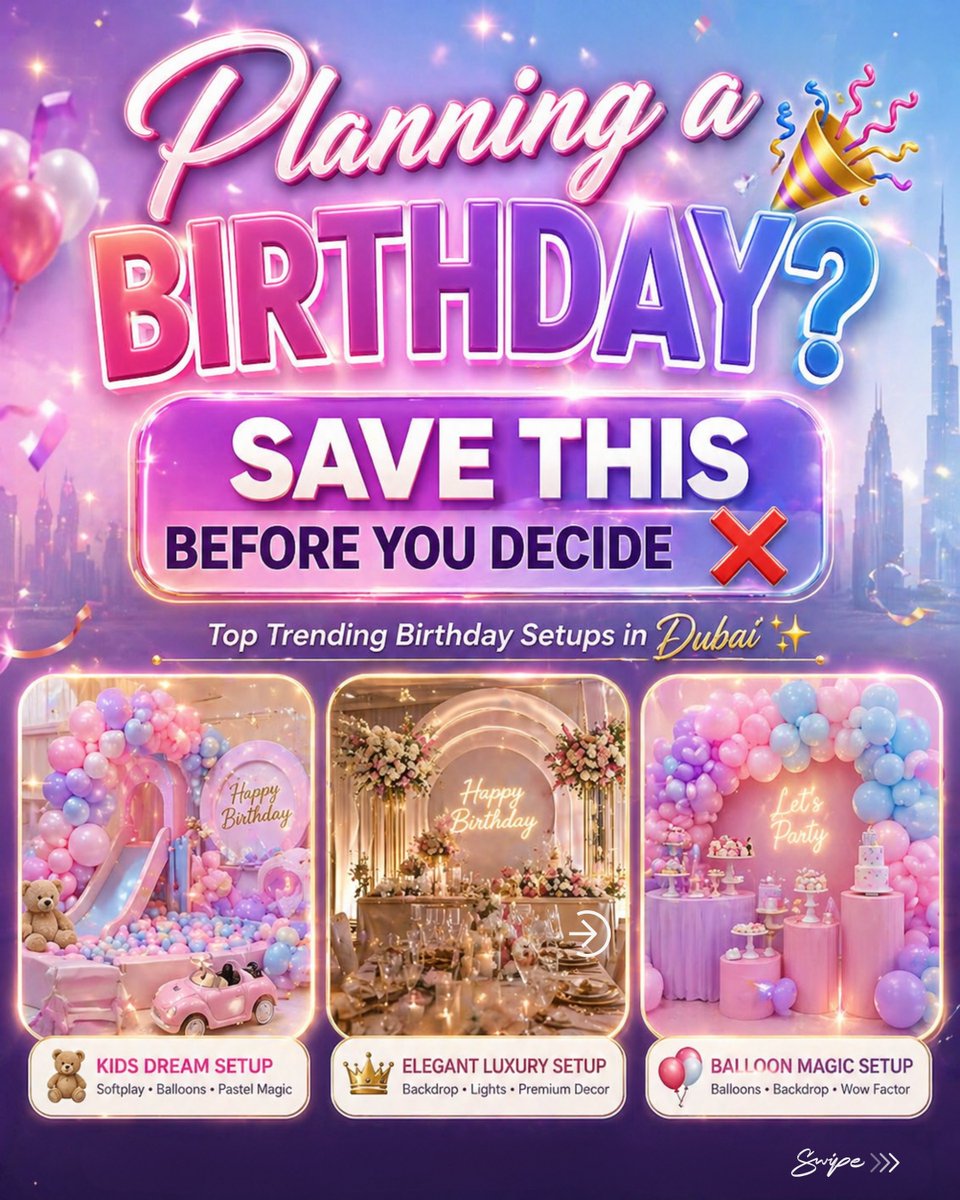 dreamsnthemesae's tweet image. Real clients. Real setups. Real memories 💫

That’s how birthdays should feel 🎉

#DubaiEvents #BirthdayDubai #LuxuryDecor #EventPlanner