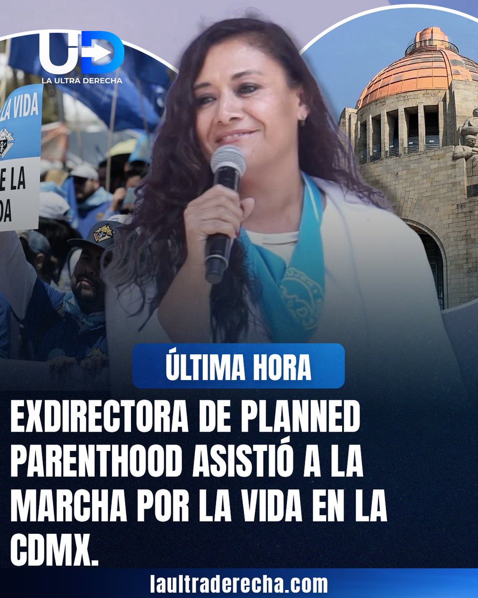 LUltraDerecha's tweet photo. 🔵|🇲🇽¡VIVA LA VIDA! La exdirectora de un centro abortista de Planned Parenthood, Mayra Rodríguez, asistió a la Marcha por la Vida en la Ciudad de México el pasado fin de semana, recorriendo las calles y compartiendo su testimonio sobre la industria internacional del aborto, que dio origen a uno de los negocios más grandes en torno a lo que mal llaman la interrupción legal del embarazo.