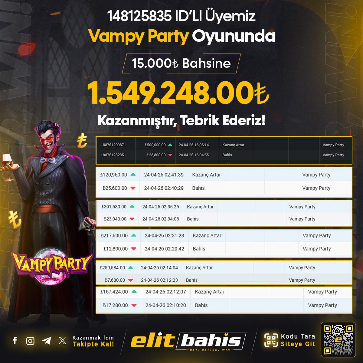 🧛‍♂️ Tek Oyunda Büyük Vuruş!

 🎰 148125835 ID’li üyemiz
 Vampy Party oyununda
 15.000₺ bahis ile 1.549.248₺ kazanç elde etti!  💎

 ⚡Kazanç tamamlandı, çekim işlemi başarıyla gerçekleşti
💵 Sonuç ortada, kazanç hesabında

➡️ click24.cc/bqEFP