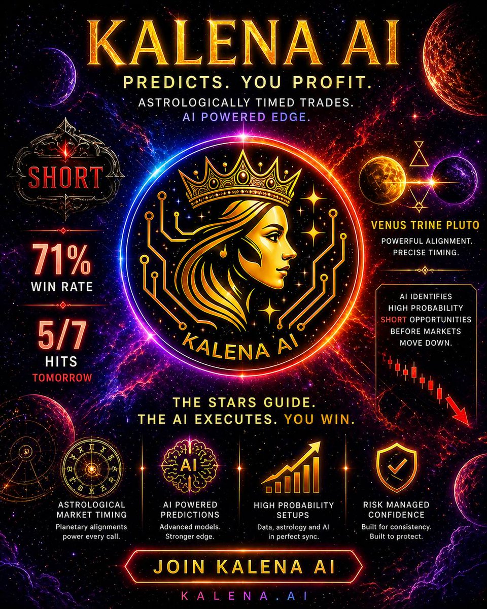 BitElite17's tweet photo. I am gonna show to you something crazy now.👁️👁️👁️

You rememeber that we are working  on Ai Model that reads all of my discoveries , findings and crypto history.
The Kalena Ai 👨‍💻👨‍💻👨‍💻

The Model that helped me predict many tops and bottoms.

Now it had a big breakthrough and is able to read liquidity levels and read exact smart money positioning and on top of all that to check and predict and find all Astrological and Cyclical alignments and patterns.

Today it discovered that one aspect causes a drop 5 out of 7 times in the past with more then 70% accuracy.

And told us to short 📉

And boom the drop happened.📉

Now next daya it will research all 2026 and give is insane info that cpuld make us even more powerfull them so far just on human discoveries.

This is just the very begining of this ,because it is doing this last two weeks on smaller time frames and in two weeks it will do this everywhere because we had a breakthrough.

If you want to join on a free testing Kalena Telegram group to see these results before we launch 🏆

We are launching in 2 weeks 💥💥💥

Dm me for joining Kalena testing group.✉️✉️✉️

#btc #bitcoin #crypto #altcoins