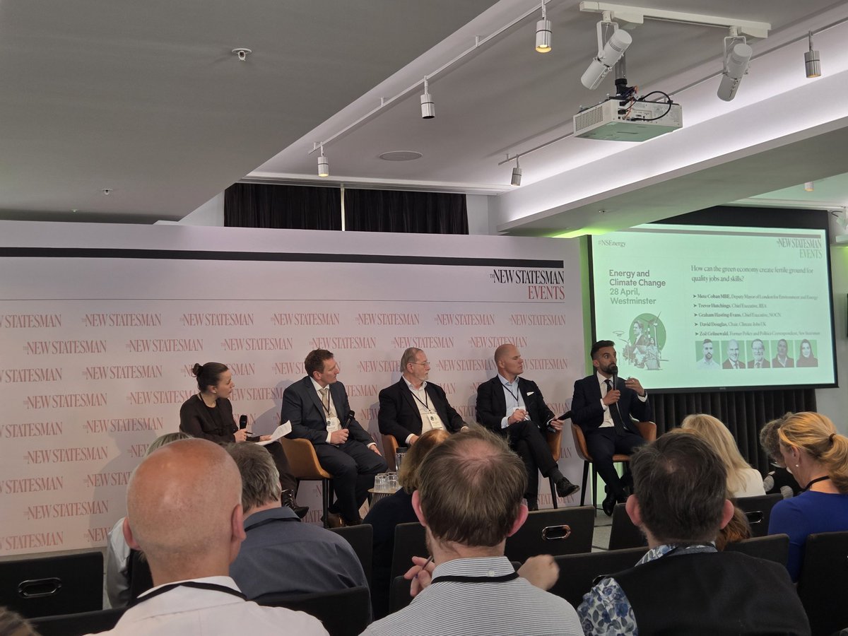 lucyfshaw's tweet photo. If you set ambitious targets for climate, even if you don't quite reach them, you change the mindset of an organisation towards achieving more than anyone thought was possible - the case for pursuing big goals from @metecoban92 at the @NewStatesman energy conference today https://t.co/FmWxW5EgWR