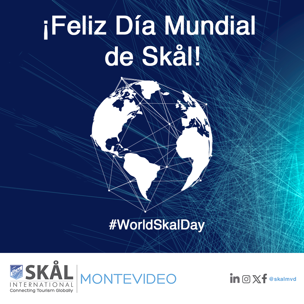 skalmvd's tweet photo. Hoy celebramos el #WorldSkalDay, una jornada dedicada a reconocer la fuerza y diversidad de nuestra comunidad Skål. Unidos en la amistad, crecemos y damos forma al futuro del turismo con propósito, pasión y responsabilidad.A todos nuestros Skålleagas alrededor del mundo…¡SKÅL!🥂 https://t.co/sRoOfEeWIb