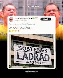 <a href="/DepSostenes/">Sóstenes Cavalcante</a> 🤔 Quando leio a palavra 𝙇𝘼𝘿𝙍Ã𝙊, penso, DE IMEDIATO, em 𝙎Ó𝙎𝙏𝙀𝙉𝙀𝙎 𝘾𝘼𝙑𝘼𝙇𝘾𝘼𝙉𝙏𝙀👿. 

🤔 E, também, no clã 𝙈𝙄𝙇𝙄𝘾𝙄𝘼𝙉𝙊 e  𝙂𝙊𝙇𝙋𝙄𝙎𝙏𝘼, 𝘽𝙊𝙇𝙎𝙊𝙉𝘼𝙍𝙊 — a famosa 𝘽𝙊𝙕𝙊𝙁𝘼𝙈𝙄𝙇Í𝘾𝙄𝘼👹.

#SostenesCavalcanteNaJaula