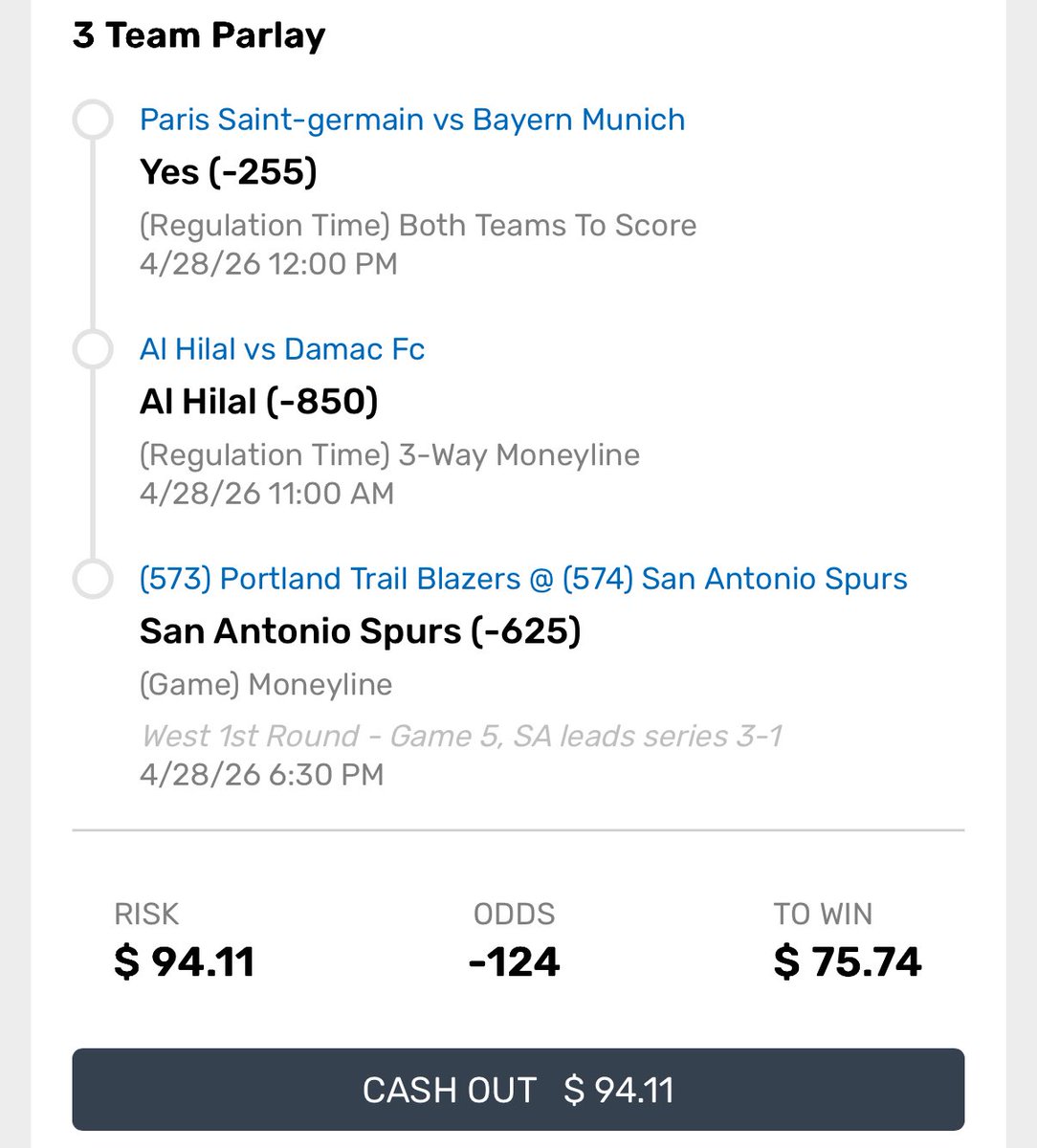 Wednesday Slip ⚽️🏀