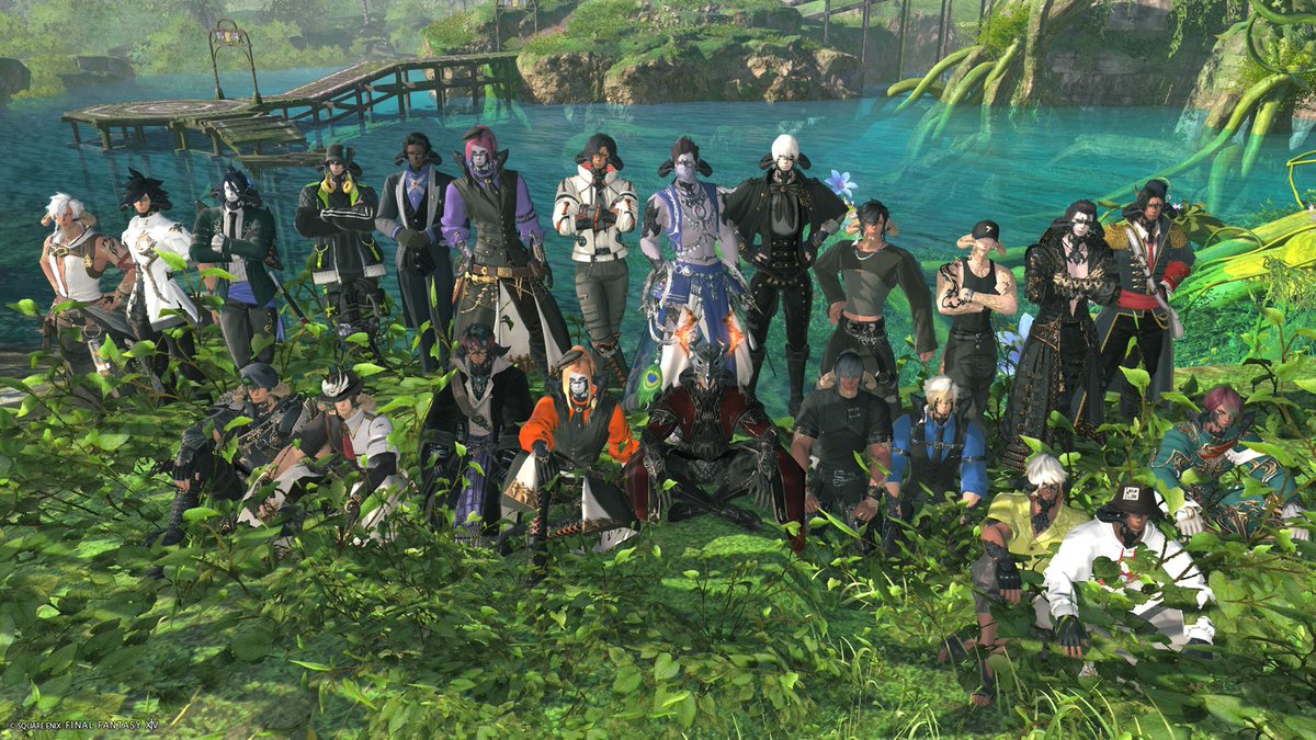 letsnote_ff14's tweet photo. オスラ24人でサードウォーク！✨
オスラがこんなにたくさん！眼福！
初見でたくさん床ペロ、楽しかった〜！
素敵なイベントありがとうございました！
 #オスラ_ザ_サードウォークinMeteor https://t.co/0cvpGHBwFO