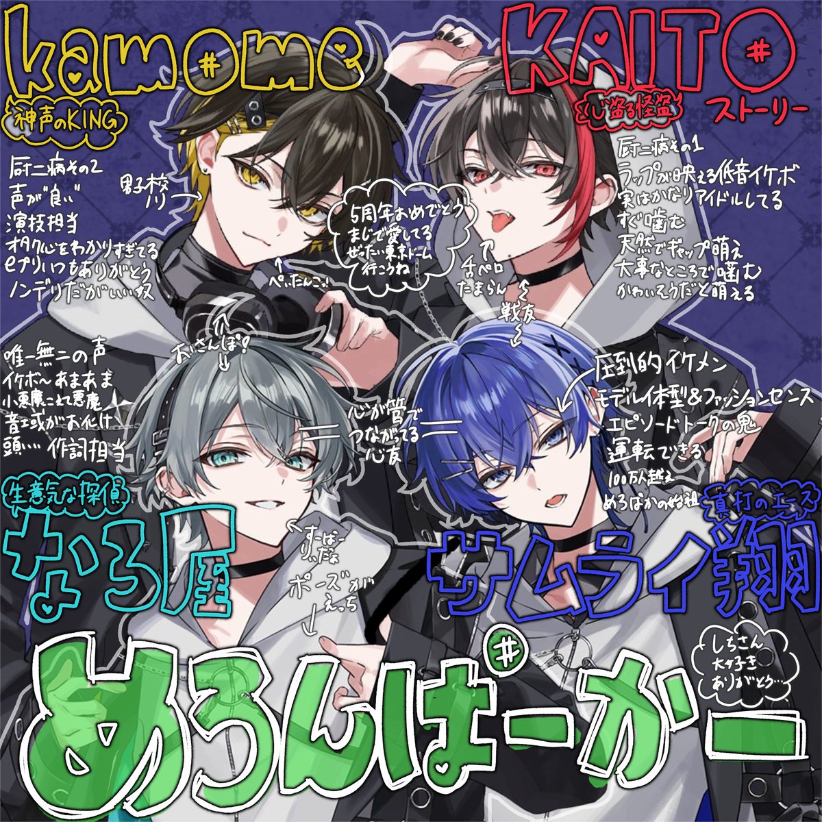 めろぱか結成5周年 5周年おめでとう！大好きです 今流行りの手書き風