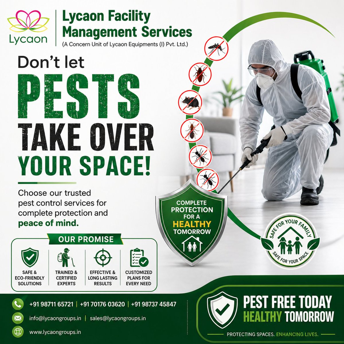 lycaongroups's tweet image. Don’t let pests take over your space! Choose our trusted pest control services for complete protection and peace of mind. #PestFreeLiving #ControlServices #SafeSpaces #HomeProtection #TermiteFree #RodentControl #CleaningServices #ProfessionalCare #CleanEnvironment #SecureHomes