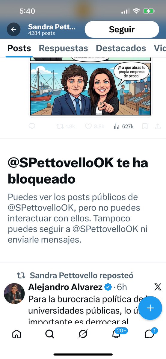 Me bloqueó la ministra  <a href="/SPettovelloOK/">Sandra Pettovello</a> por decirle “Ladrona de Pobres, devolvé la comida a los ciudadanos pobres y las mantas a los sin techo”. Como no recibe mis X, se lo podes repetir Vos?