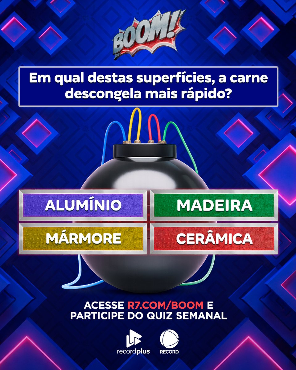 boomnarecord's tweet image. Para quem gosta de se aventurar na cozinha, essa bomba seria moleza, não é? Conta aqui pra gente a resposta certa! 👩‍🍳

Vem desativar essa bomba no #Boom deste domingo (3), a partir das 14h30, na #RECORD. 💣