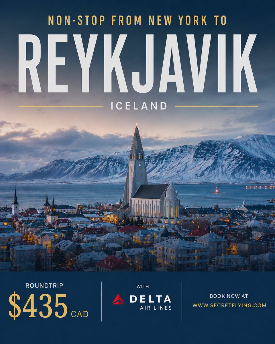 SecretFlying's tweet image. Non-stop from #NewYork to Reykjavik, Iceland for only $435 roundtrip with Delta Air Lines #TravelTuesday

secretflying.com/posts/new-york…