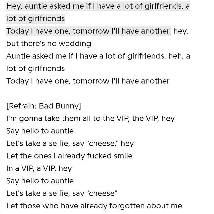 bad bunny? this gotta be a joke... are the new york times journalists ok? bc in what world is this misogynistic slop good writing?