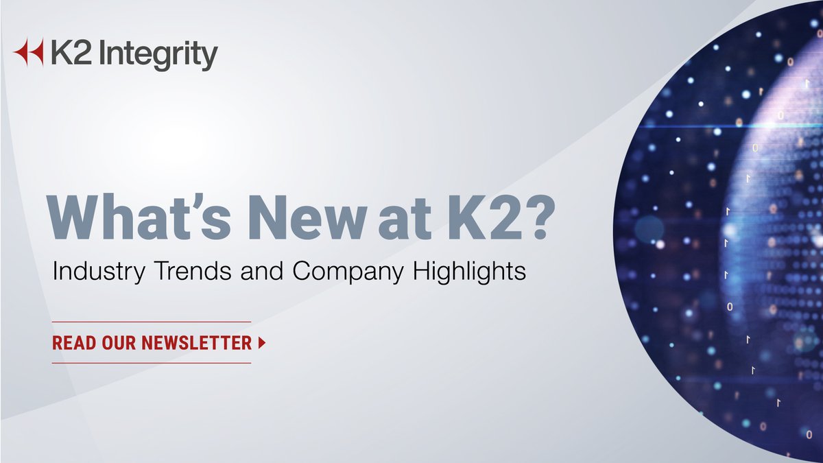 K2Integrity's tweet photo. 📩 Our April newsletter is out. In this edition:
🔹 Evolving insider risk &amp; behavioral warning signs
🔹 Investigations that go beyond the screen
🔹 Practical guidance on data privacy
🔹 AI’s growing role in AML #compliance

👉 Explore the newsletter: https://t.co/dpftjo2oNE https://t.co/EC6t4W2091