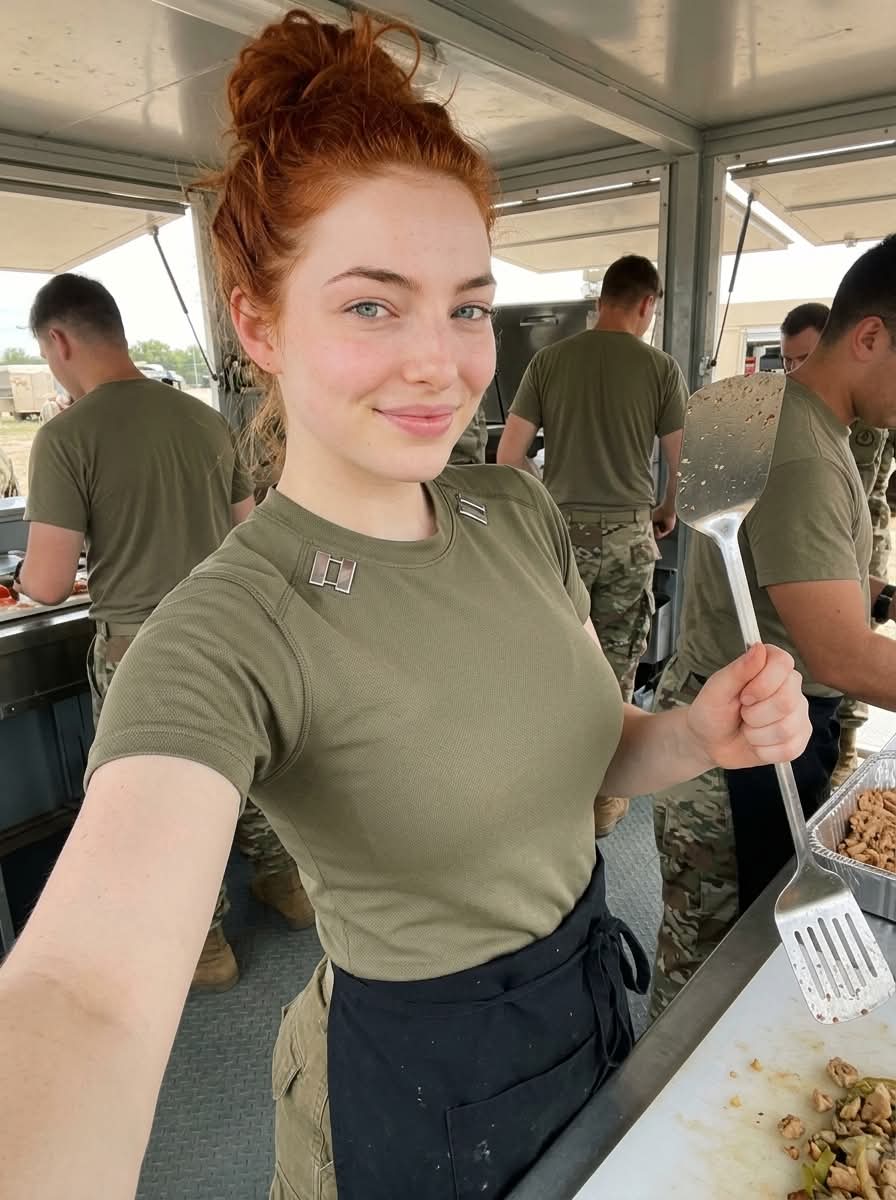 amna49854's tweet image. Messy bun and a spatula... I'm taking over the chow hall today. 

#army #usarmy #military