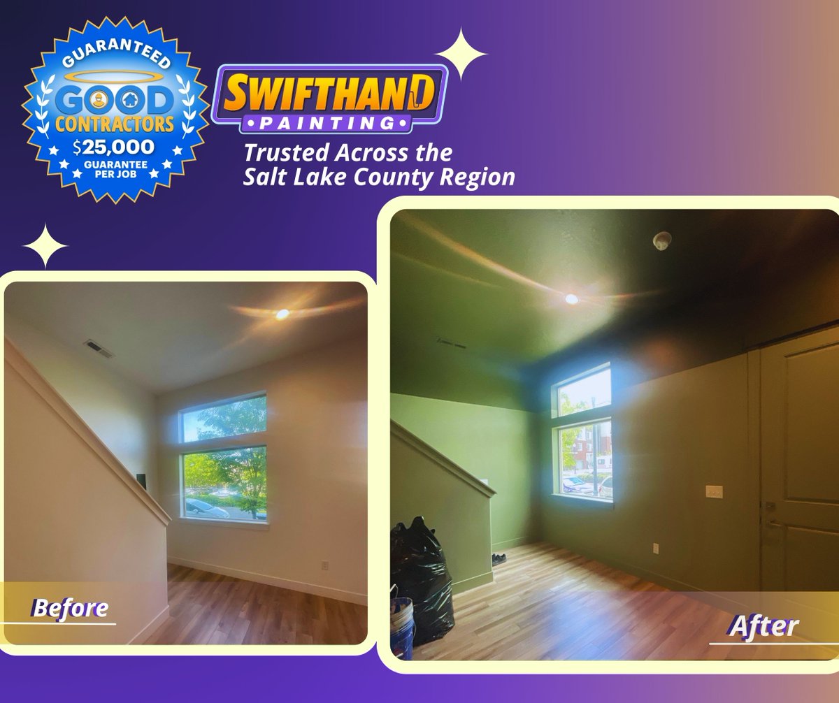 SwiftHandPaint's tweet photo. New paint, new vibe. 🎨
A simple interior upgrade can completely change the feel of your home.

#InteriorPainting #HomeUpgrade #FreshPaint #PaintTransformation #HomeImprovement https://t.co/oenJ9vM3ct