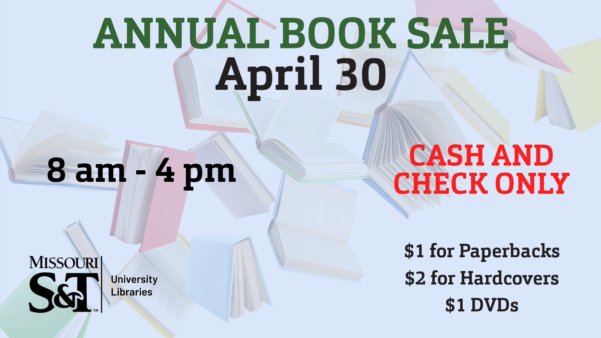 SandTLibrary's tweet image. Book sale is tomorrow! #sandtlibrary #booksale