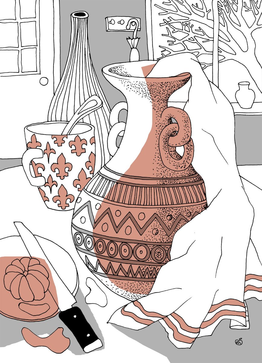 wingedlionarts's tweet photo. A Terracotta Vase
#illustration #drawing #sketchbook #stillife #art https://t.co/0sj0XCUkEr