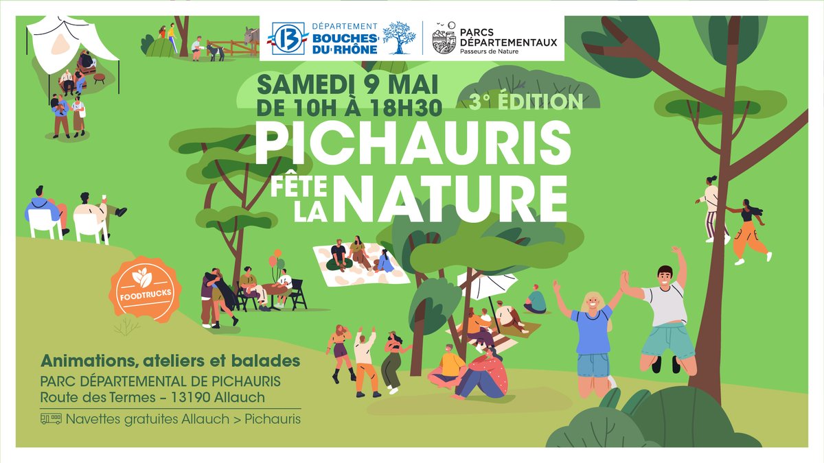 allauch's tweet image. #Environnement #Nature
Participez à la 3ème édition “Pichauris fête la Nature 2026”, samedi 9 mai au cœur du parc départemental de Pichauris
👉facebook.com/allauch/