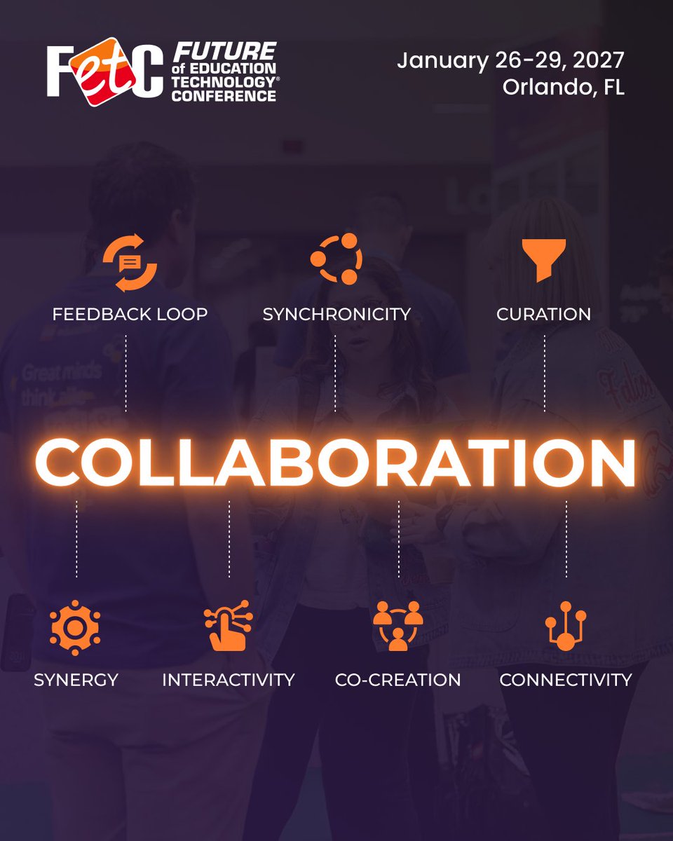 fetc's tweet image. Innovation isn't done alone, it's done together. 🤝 At #FETC, we believe the most powerful breakthroughs happen through collaboration. 

#FETC #EdTech #FutureReady #K12Leadership