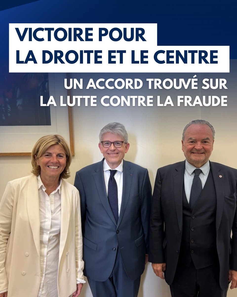 f_puissat's tweet image. Accord solide trouvé en #CMP sur la lutte contre la fraude : un texte renforcé grâce à la convergence entre le Sénat et l’Assemblée nationale, donnant aux administrations publiques et aux collectivités les moyens d’agir efficacement !
#PJLfraude #Sénat #LR