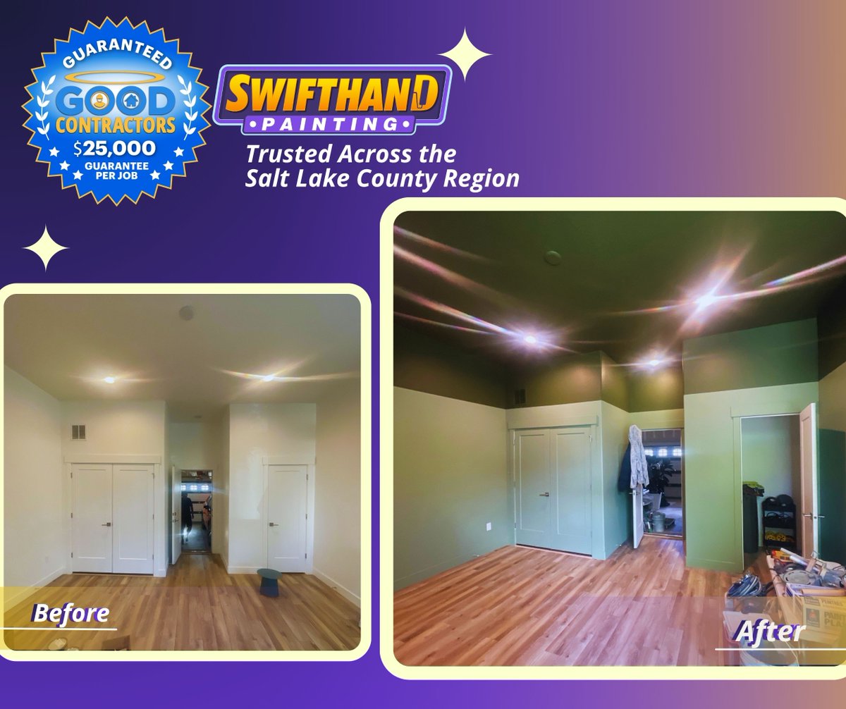 SwiftHandPaint's tweet photo. New paint, new vibe. 🎨
A simple interior upgrade can completely change the feel of your home.

#InteriorPainting #HomeUpgrade #FreshPaint #PaintTransformation #HomeImprovement https://t.co/oenJ9vM3ct