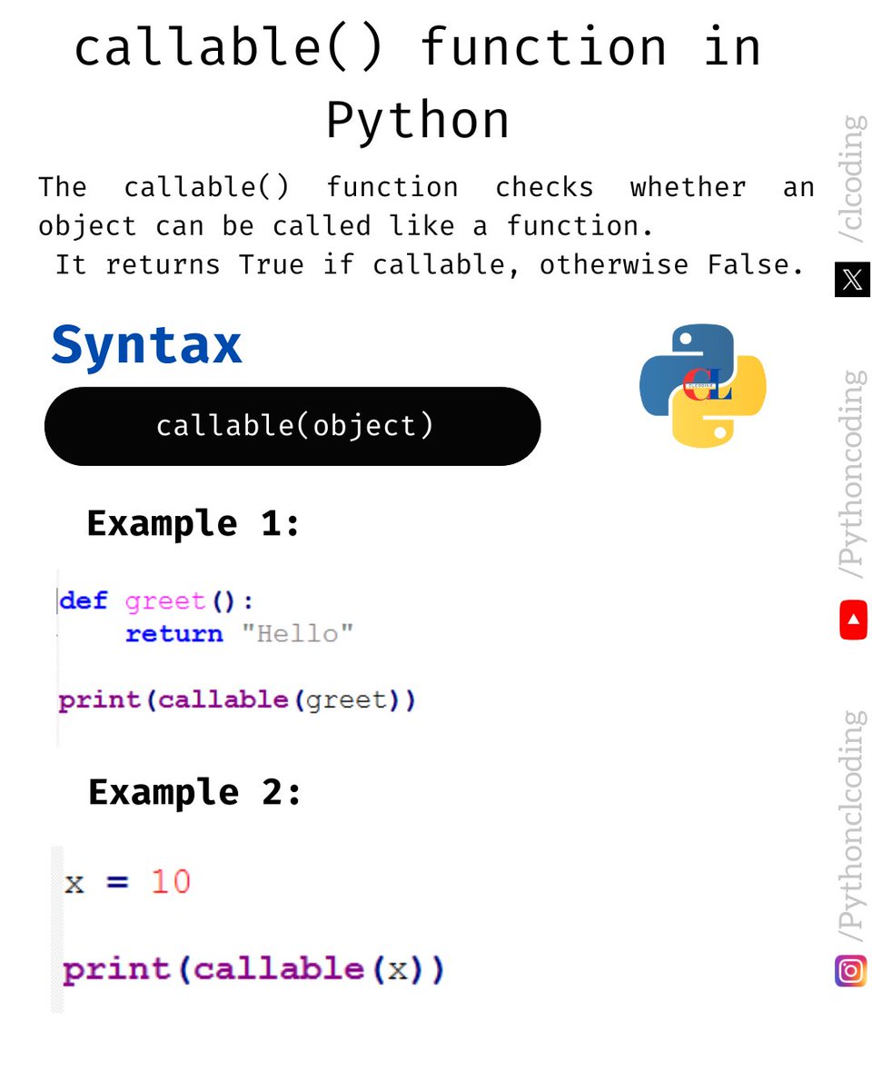 callable() function in Python