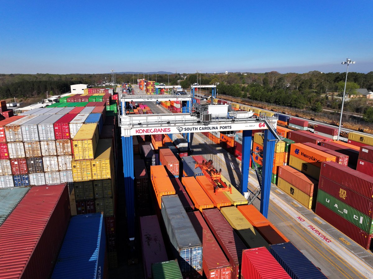 SCPorts's tweet photo. “What began as a strategic investment for key local clients 13 years ago, has grown into a critical asset for the entire Southeastern supply chain,” SC Ports President and CEO Micah Mallace said.

"Inland Port Greer offers better service level at a lower cost; those two do not typically go hand in hand. This unique offering has proven to be a game changer for the many shippers utilizing this inland port."

More here: https://t.co/J7Ra9RBgXn