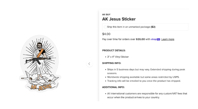 American_Bridge's tweet photo. Even Republicans were outraged at Donald Trump posting an AI image of himself as Jesus, so why is Brandon Herrera still selling these? #TX23 https://t.co/PtgGkTbVBq