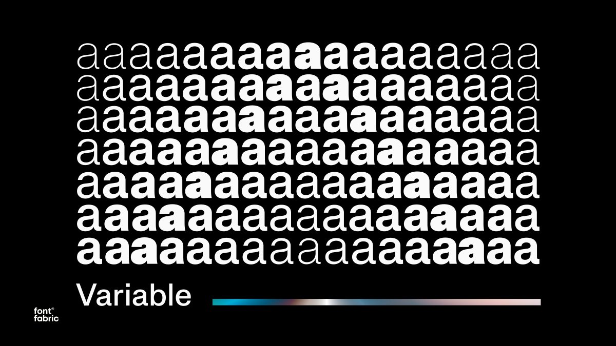 Fontfabric's tweet photo. Fabric Grotesk is here.

Meet a Neo-Grotesk built for the digital era, rooted in the visual clarity of the Swiss style, bringing neutral shapes together with a sharp contemporary edge.

18 styles + 1 variable font. Extended Latin &amp; Cyrillic support. https://t.co/XmTj1wPKQo https://t.co/78F1GNotxP
