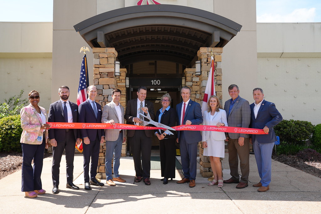 eecweathertech's tweet photo. The ribbon is cut. 
 
EEC enjoyed a wonderful celebration marking the relocation of Leonardo U.S. Headquarters to North Alabama &amp; the enthusiastic welcome of EEC into the Leonardo organization.
 
Thank you, U.S. Congressman Barry Moore, for joining us.
 
Congratulations again! https://t.co/xoOiIIUuR8
