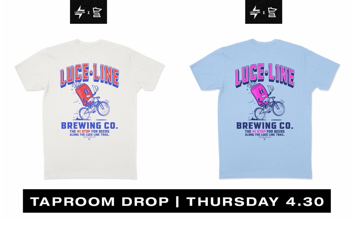 SotaStickCo's tweet photo. Swing by the taproom on Thursday to get the new Wheelie Dude Shirt!

@LuceLineBrewing x @SotaStickCo

The #1 stop for beers along the Luce Line Trail! https://t.co/IfKRtyJ9It