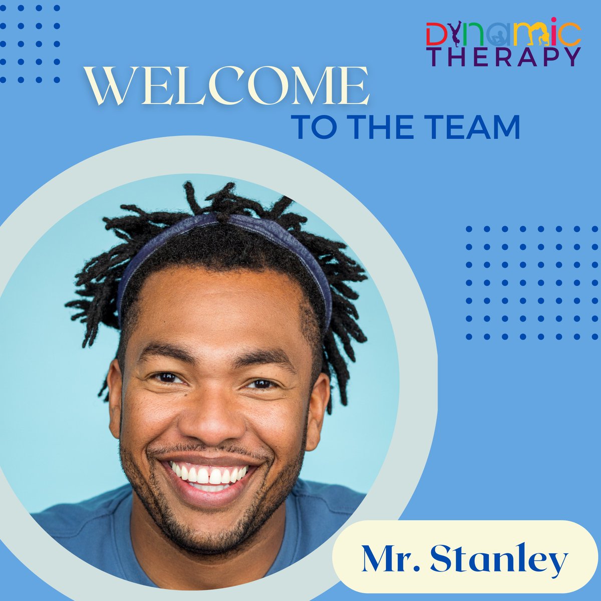 DynamicTllc's tweet photo. We’re so excited to officially welcome Stanley Pickett Jr. to the Dynamic Therapy family! 🎉

At Dynamic Therapy, we are honored to have Stanley join our mission of delivering compassionate, client-centered care that helps individuals thrive in their everyday lives. https://t.co/6YbFWtYhhk