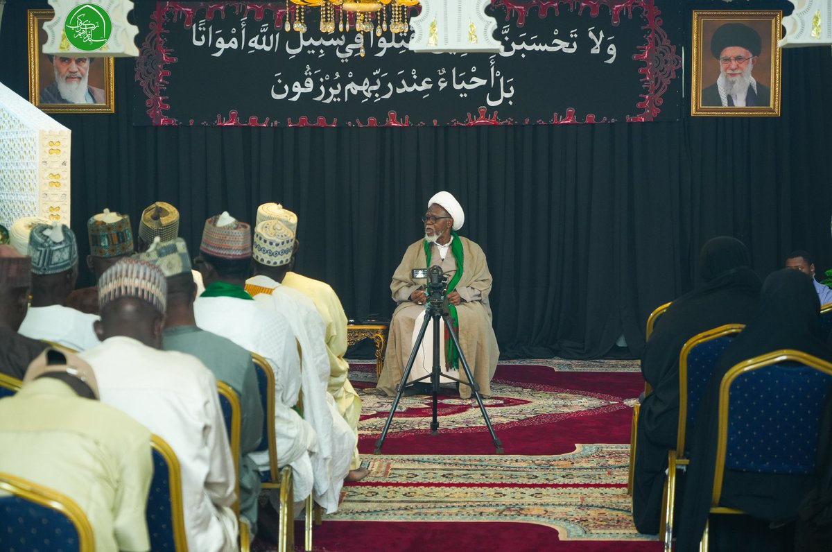 SZakzakyOffice's tweet photo. A group of representatives visited the leader, Sheikh Ibraheem Zakzaky, at his residence, representing the brothers and sisters of Abuja (and its environs), Suleja, and Minna (and their environs). The visit was to pay homage and to receive further guidance. https://t.co/SGLg0CdLHu