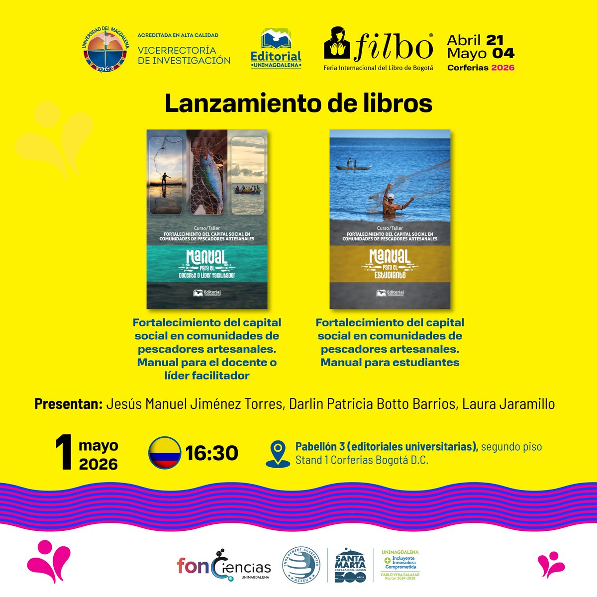 UMEditorial's tweet photo. Acompáñanos durante toda la jornada y descubre nuevas publicaciones que aportan al conocimiento y transformación de nuestros territorios 🌎 https://t.co/LSEJN2r90t