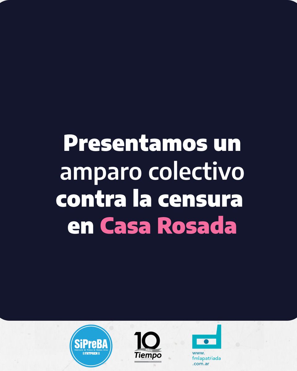 📣 Exigimos volver a informar con libertad

A cinco días del acto de censura en Casa Rosada, seguimos reclamando el reingreso de las y los periodistas acreditados a la sede gubernamental.