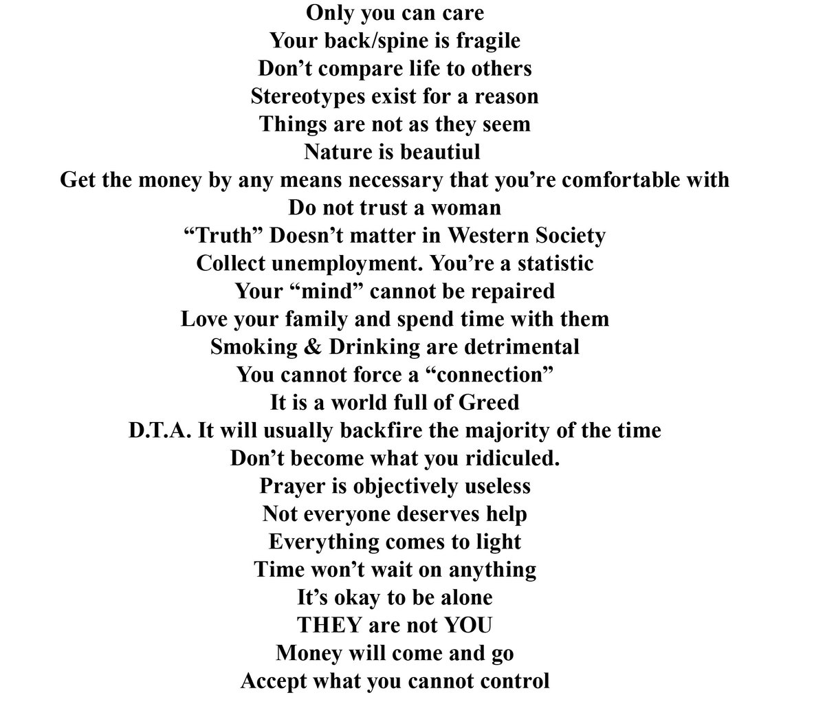 Clodpolled's tweet image. #Life
#Lesson
#Lessons
#Living
#Rules
#10Commandments
#Commandments
#Law
#Order
#Trials
#Tribulations
#Clarity