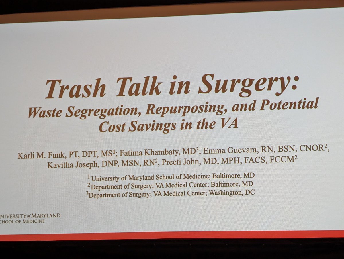 preeti_john's tweet photo. Congratulations to Karli Funk, medical student @UMmedschool @umms (& qualified physical therapist) who presented our abstract highlighting waste generated in #operating rooms #Surgery #AVAS2026 @VAsurgeons @AmCollSurgeons @AmBdSurg @MDVAHCS @marylandsu https://t.co/IgYwK8DdqY
