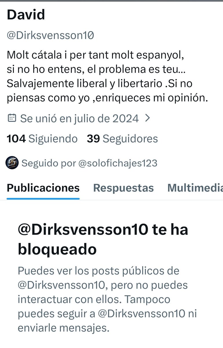 Escribe <a href="/Dirksvensson10/">David</a> dando su opinión. Duros calificativos, pero educadamente.
Yo doy la mía, creo que educadamente.
Me bloquea.
No sé quién está más desquiciado, paranoico, frustrado, fracasado y mediocre (términos que emplea él para calificarnos a los zaragocistas).