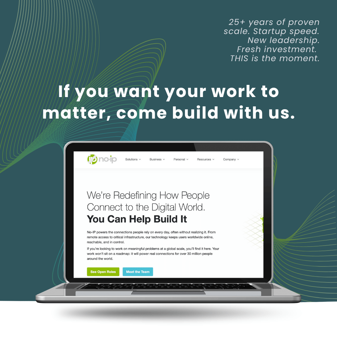 NoIPcom's tweet image. We power 30 million connections worldwide, and we're just getting started. 🚀

No-IP is hiring, and this is the right moment to join!

Explore open roles 👇
noip.com/careers

#WeAreHiring #TechJobs #JoinOurTeam #NoIP #NowHiring #TechCareers #infrastructure #remotework