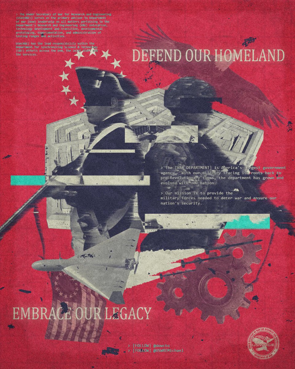 DoWCTO's tweet photo. Never be ashamed of who you are, patriot.

EMBRACE our legacy. DOMINATE technologically. DEFEND our homeland. 🇺🇸 https://t.co/fmXQODo65p