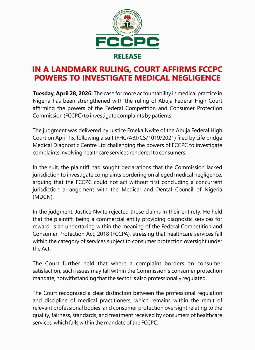 FCCPC Nigeria tweet media