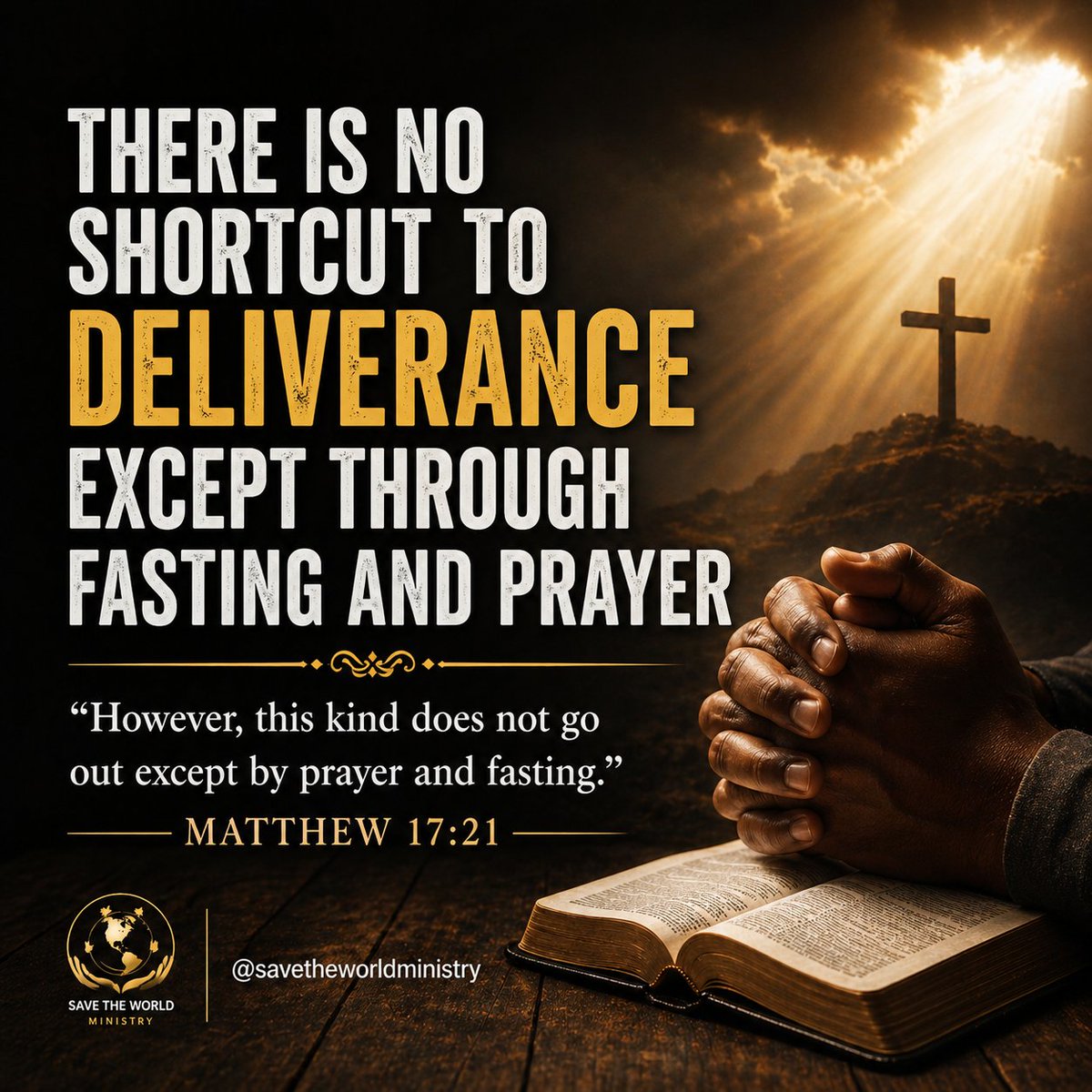 SavetheWorldBB's tweet image. There is no shortcut to deliverance—only through fasting and prayer. When you seek God wholeheartedly, chains are broken and freedom comes.“However, this kind does not go out except by prayer and fasting.” — Matthew 17:21#FastingAndPrayer #Deliverance #Faith #ChristianLiving