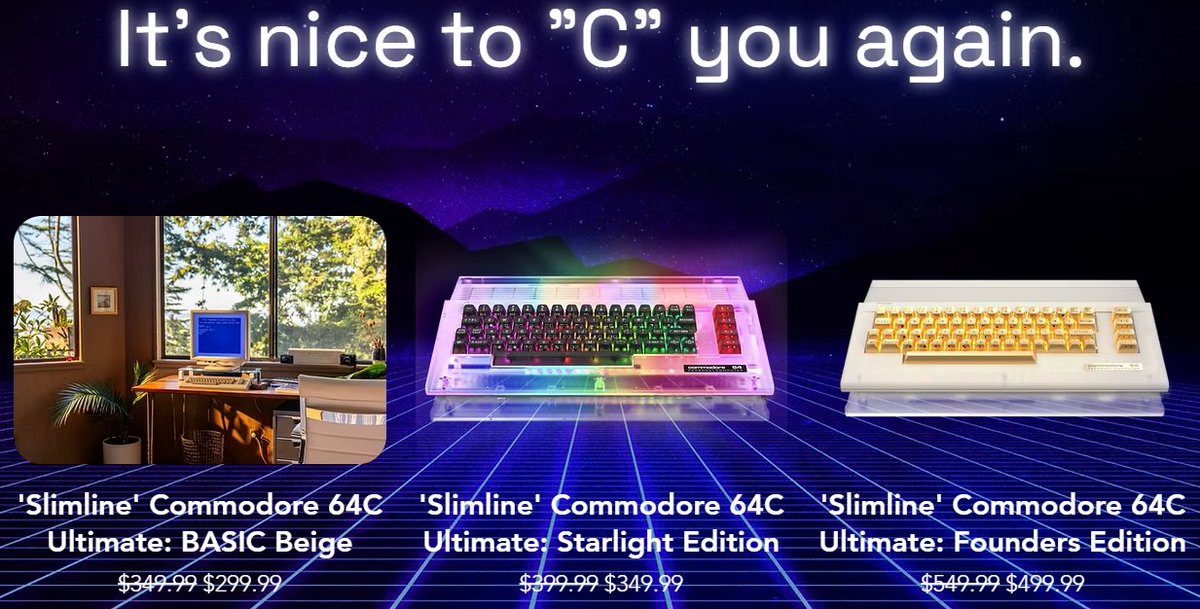 C64_Universe's tweet image. Slimline’ Commodore 64C Ultimate – PreOrder NOW!

Following the Breadbin Commodore 64 Ultimate series, the manufacturer has now revamped another fan favorite: the Commodore 64C.

More: c64universe.com/2026/04/28/sli…

#c64 #commodore #commodore64